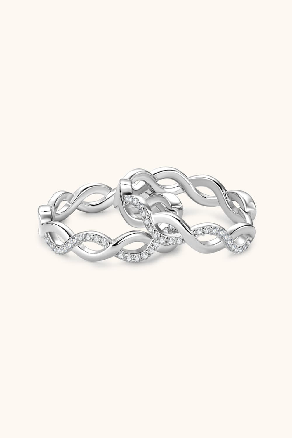 Moissanite Crisscross Hoop Earrings BLUE ZONE PLANET