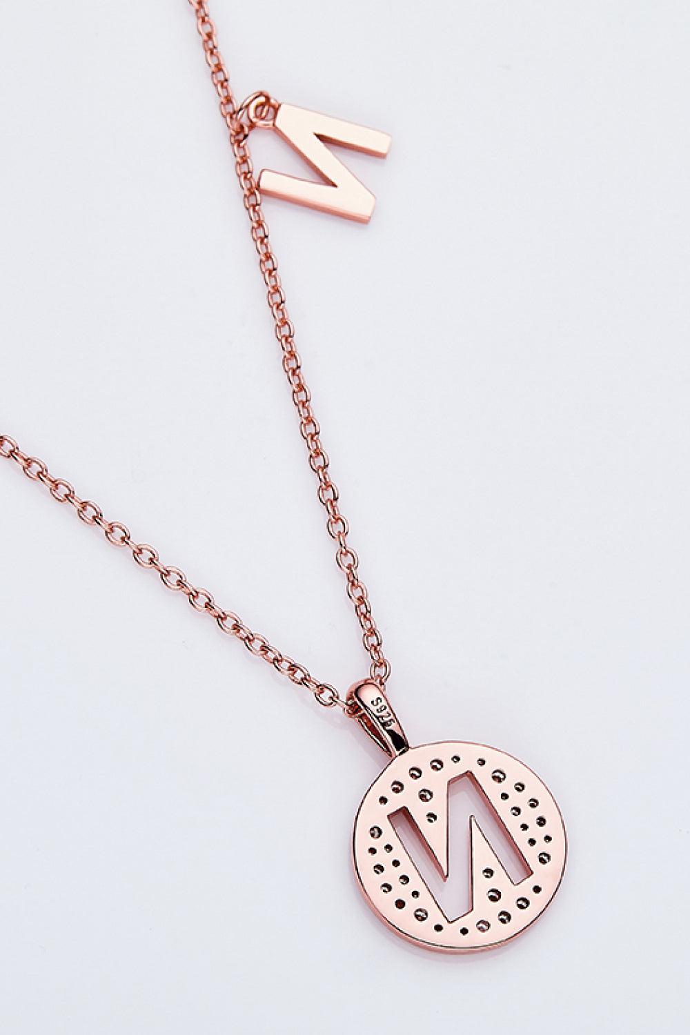 Moissanite K to T Pendant Necklace BLUE ZONE PLANET