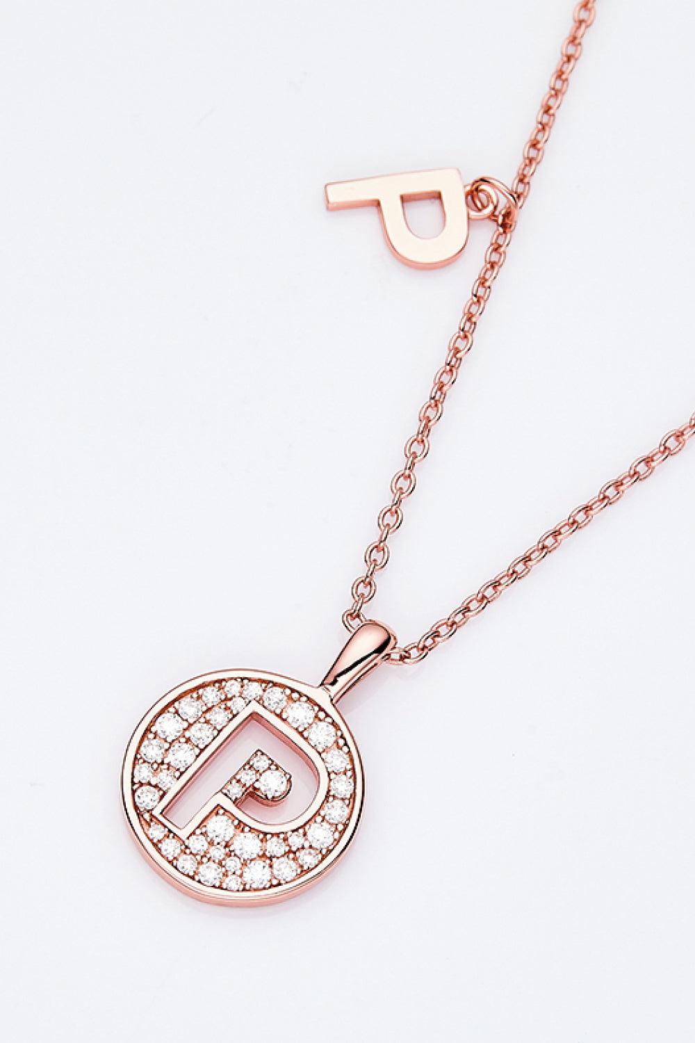 Moissanite K to T Pendant Necklace BLUE ZONE PLANET