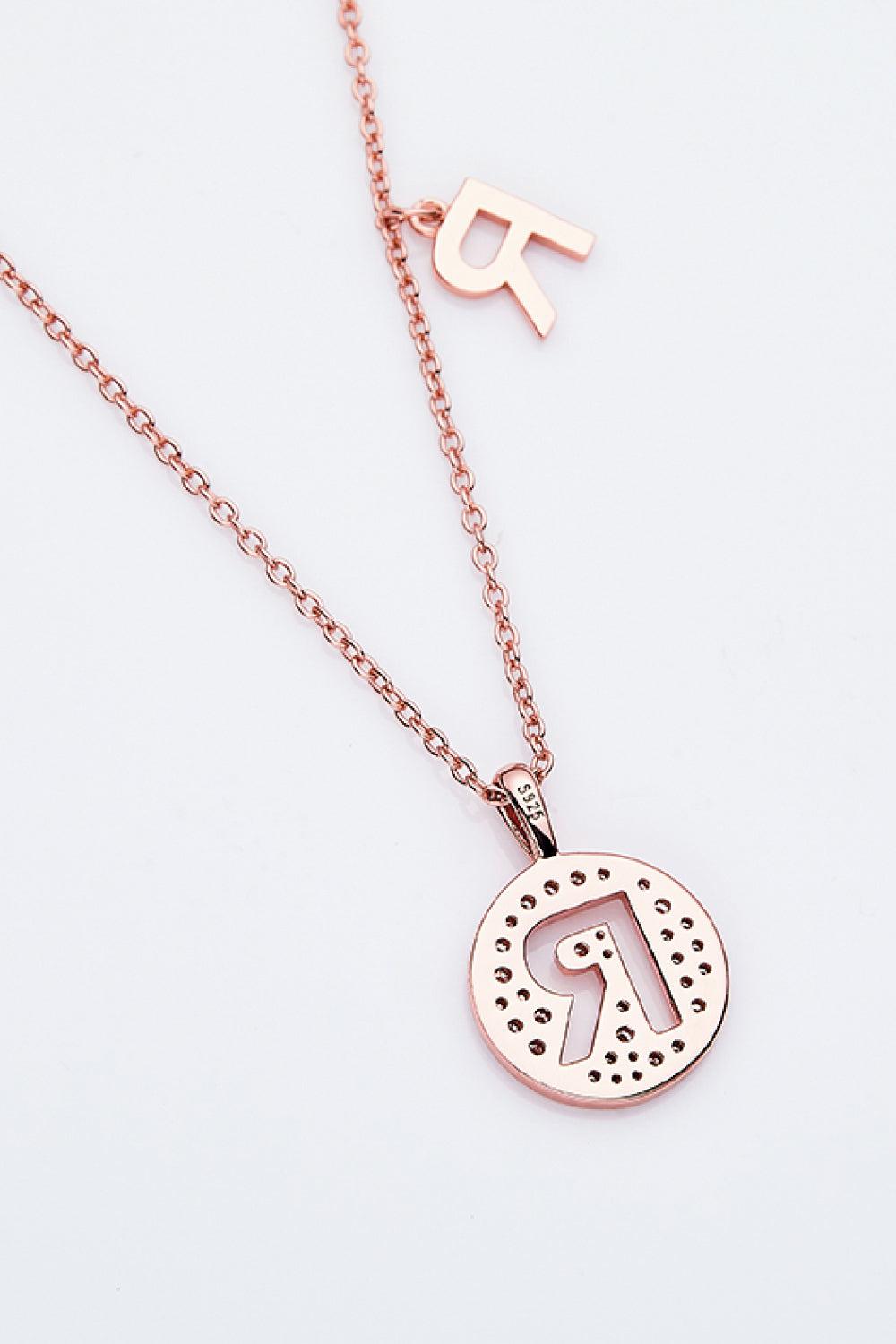 Moissanite K to T Pendant Necklace BLUE ZONE PLANET