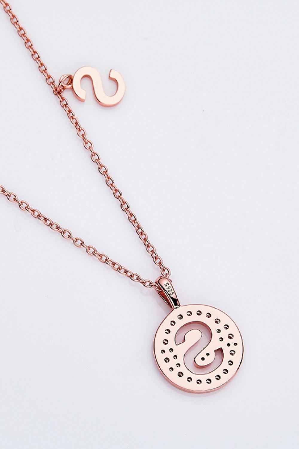 Moissanite K to T Pendant Necklace BLUE ZONE PLANET