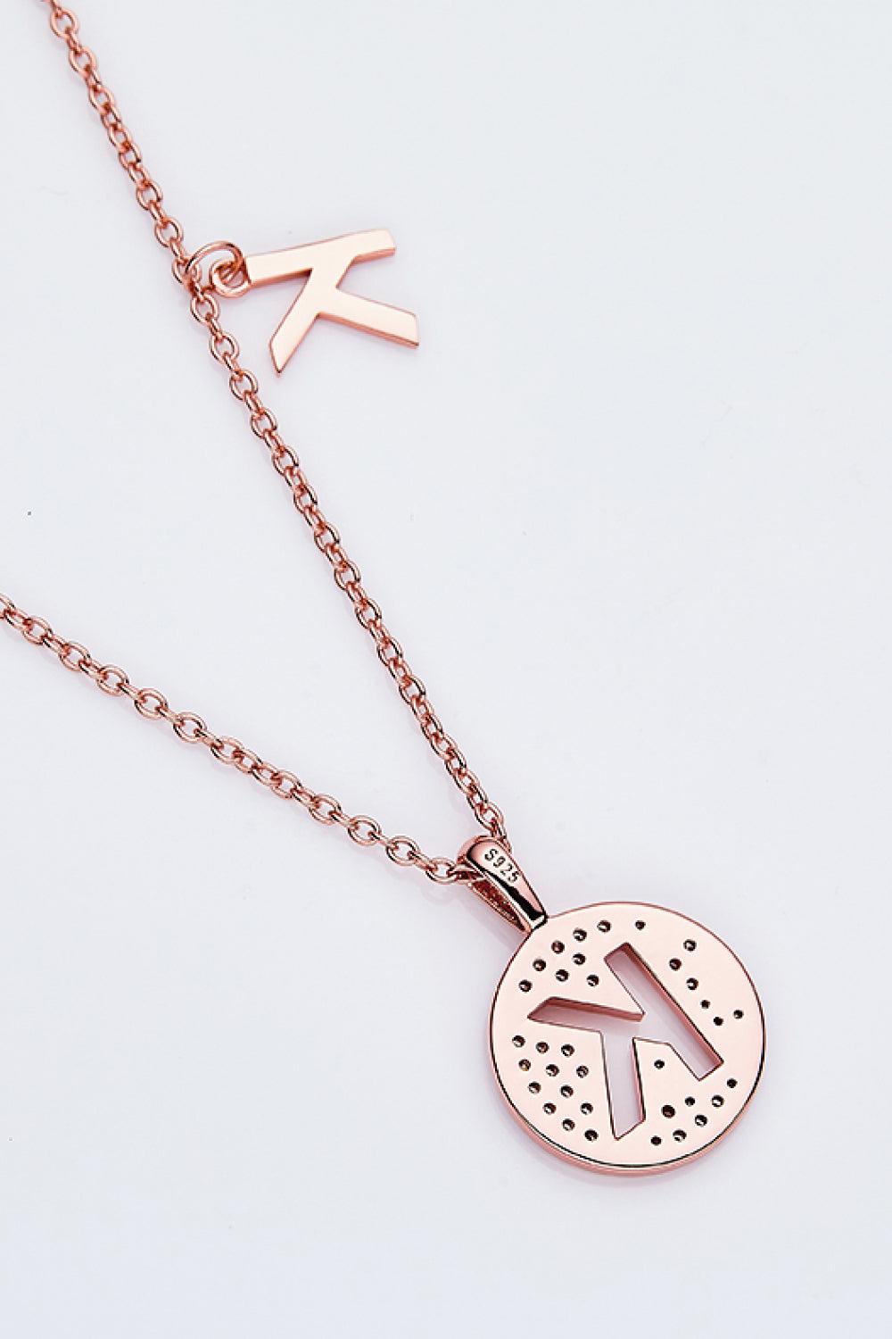 Moissanite K to T Pendant Necklace BLUE ZONE PLANET