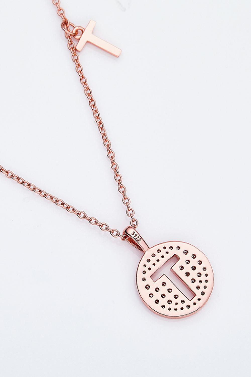 Moissanite K to T Pendant Necklace BLUE ZONE PLANET