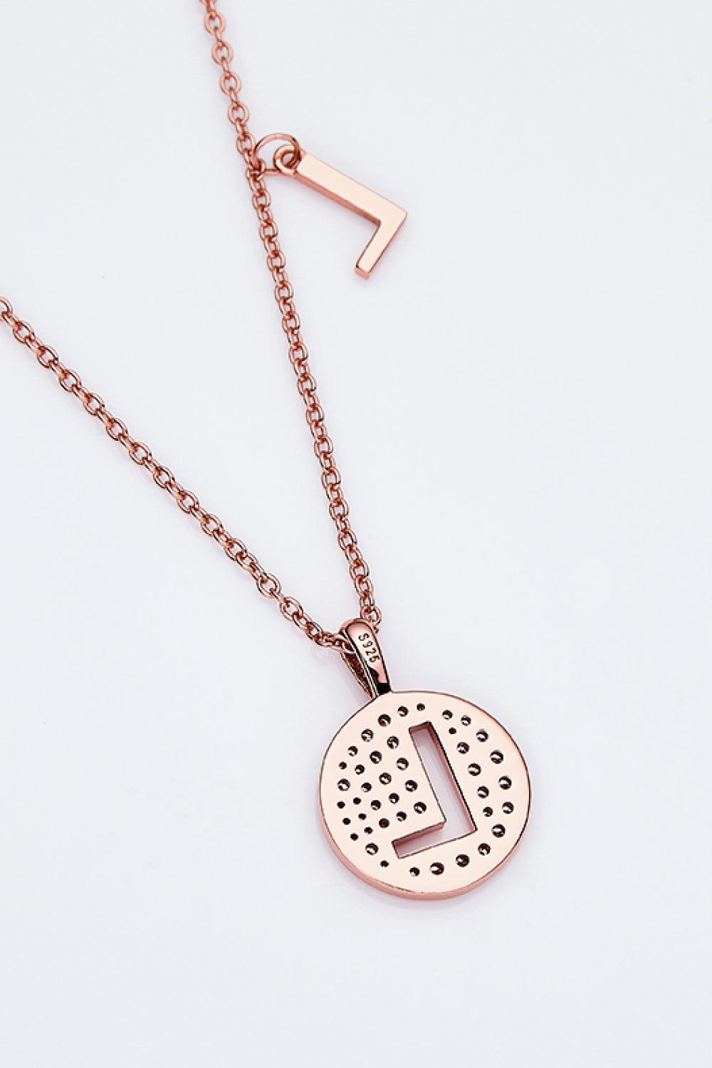 Moissanite K to T Pendant Necklace BLUE ZONE PLANET