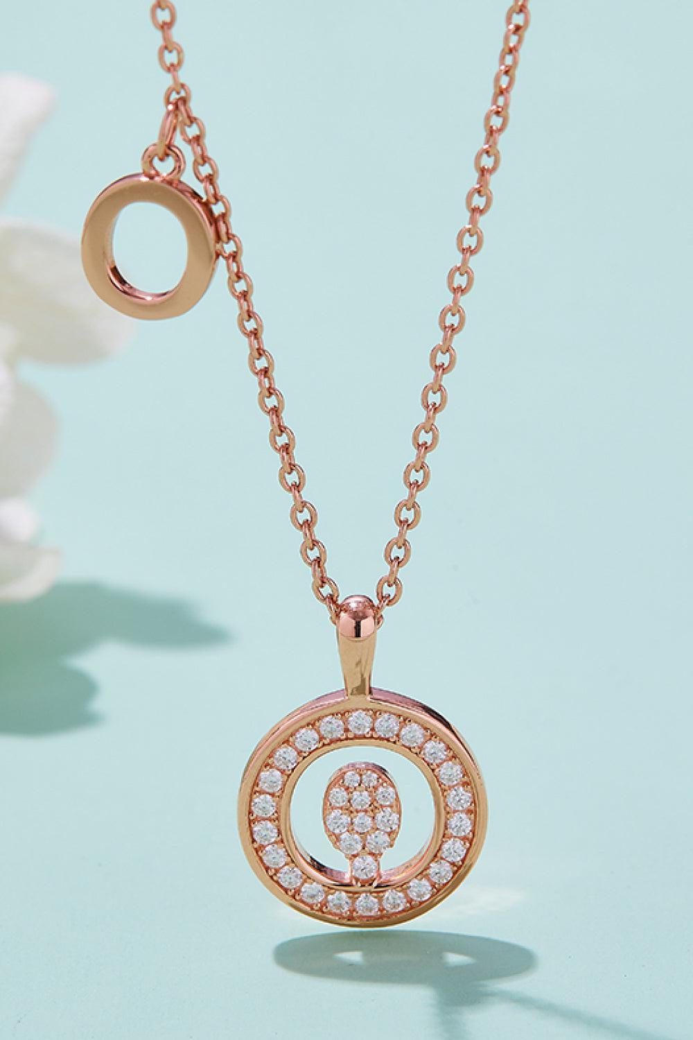 Moissanite K to T Pendant Necklace BLUE ZONE PLANET