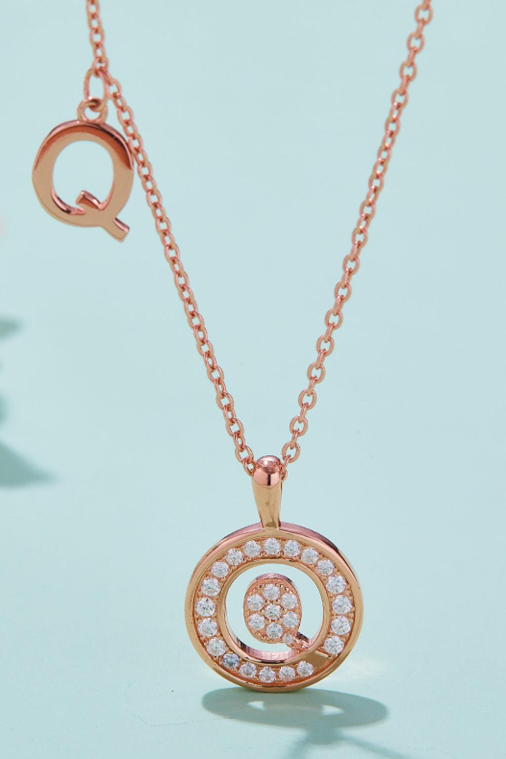 Moissanite K to T Pendant Necklace BLUE ZONE PLANET