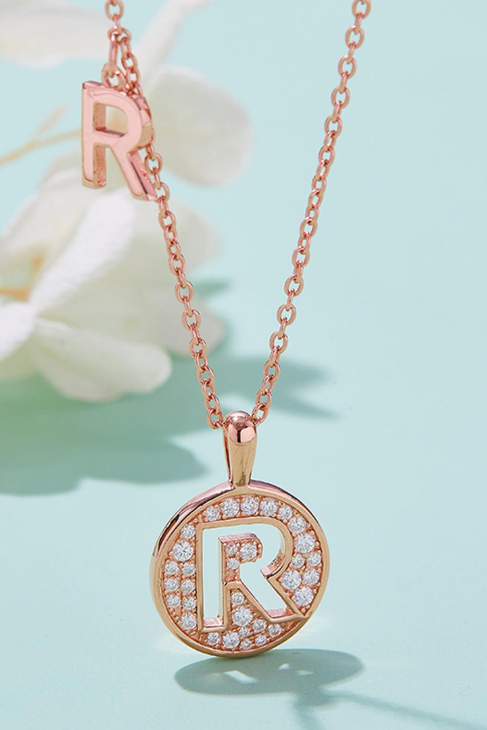 Moissanite K to T Pendant Necklace BLUE ZONE PLANET