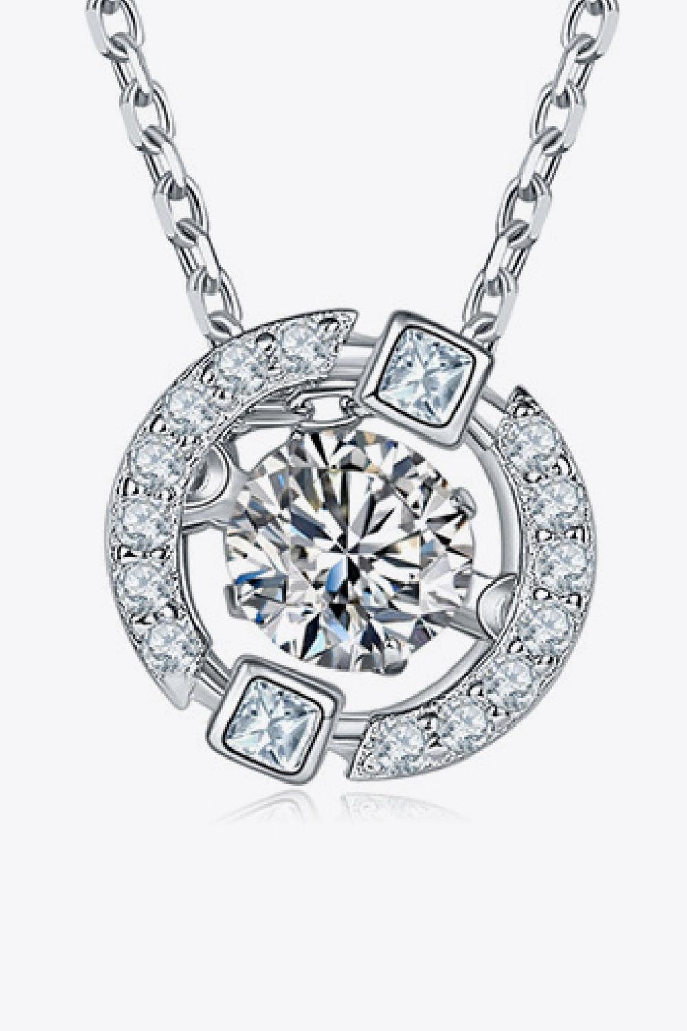Moissanite Pendant Chain-Link Necklace BLUE ZONE PLANET