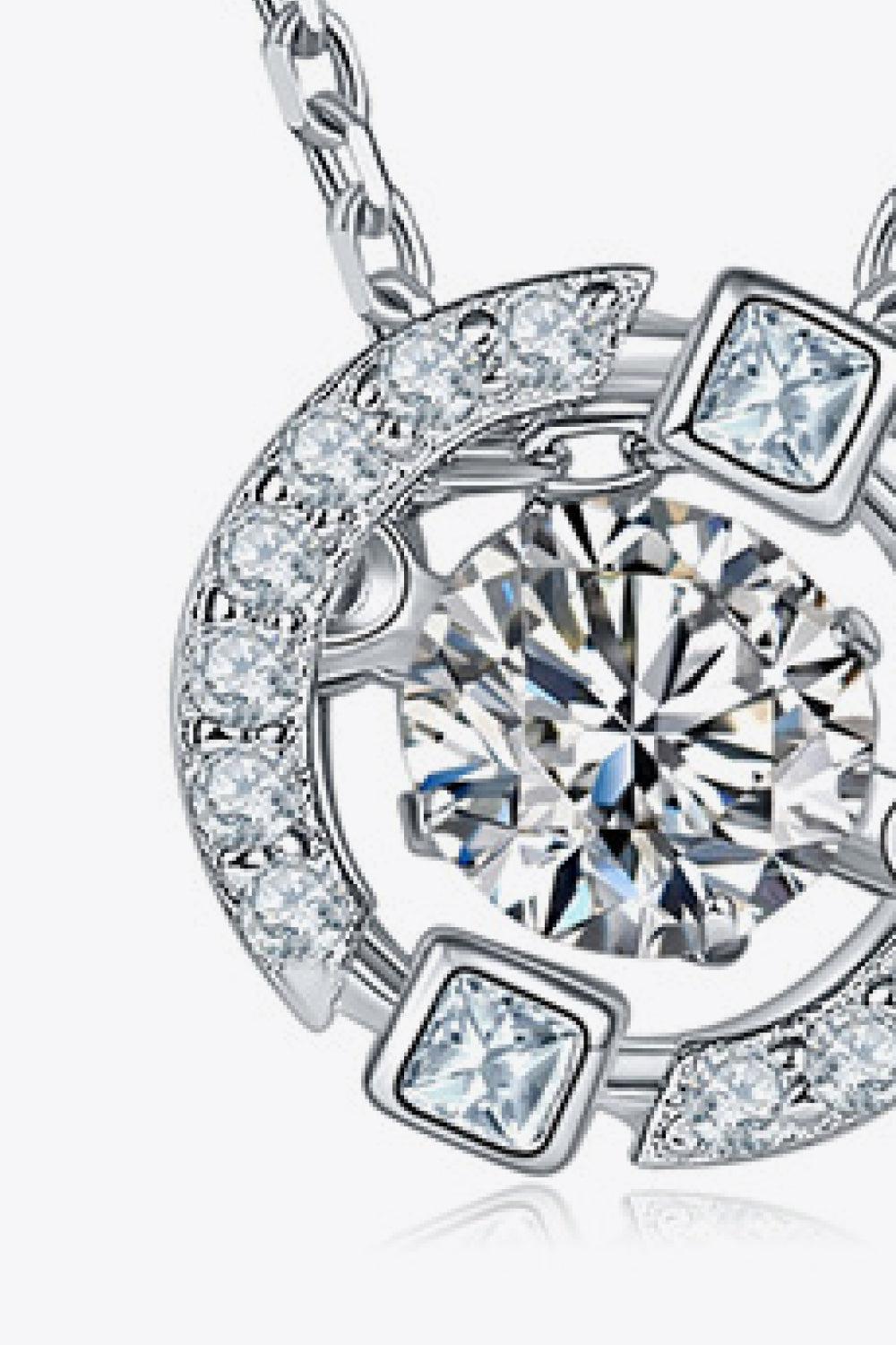 Moissanite Pendant Chain-Link Necklace BLUE ZONE PLANET