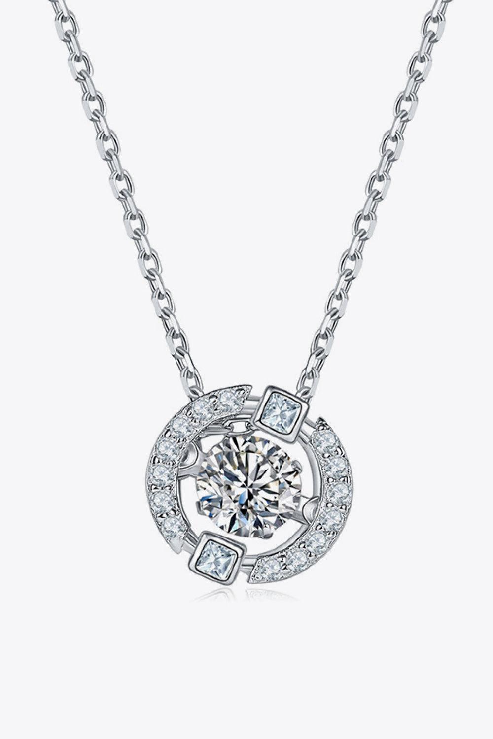 Moissanite Pendant Chain-Link Necklace BLUE ZONE PLANET