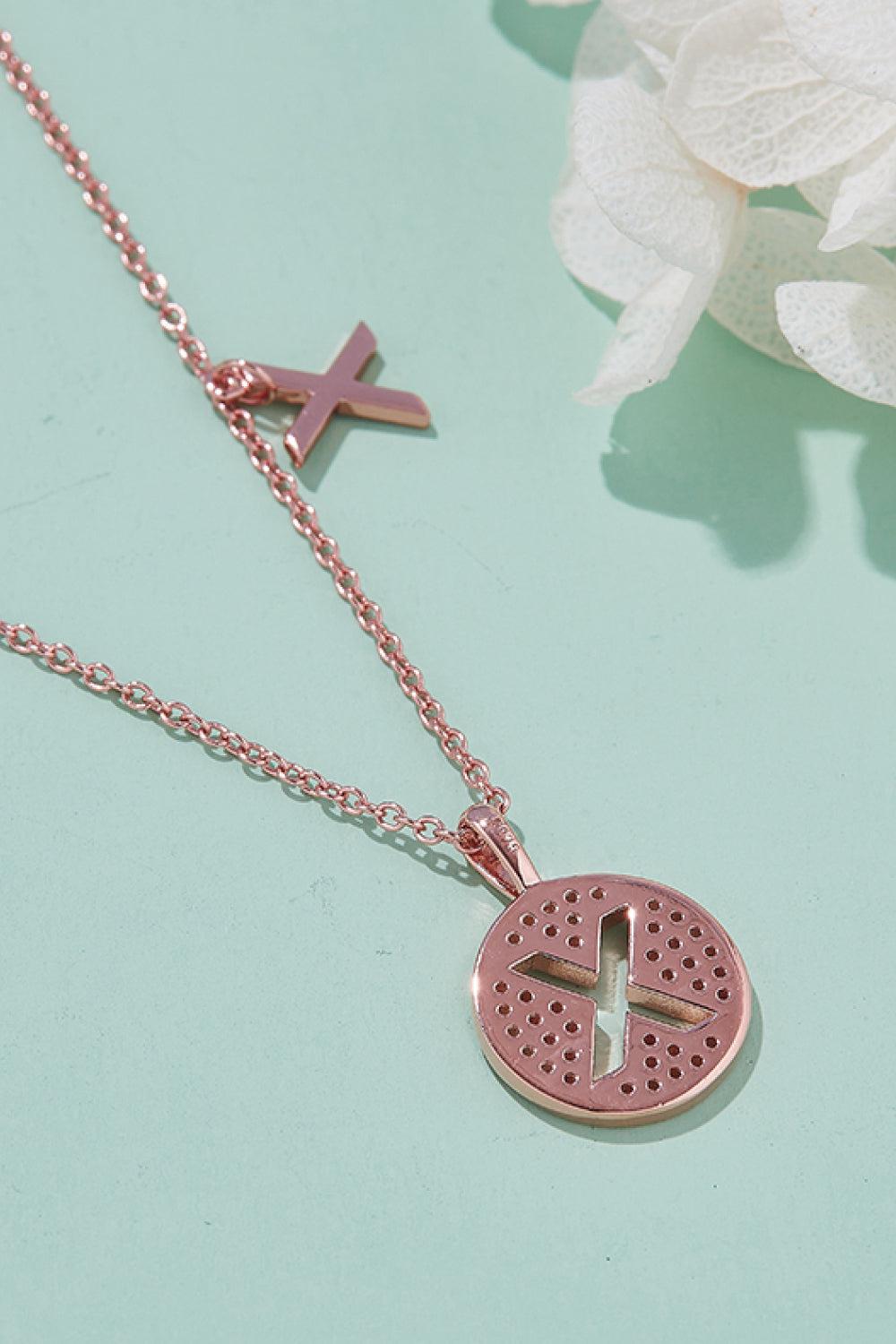 Moissanite U to Z Pendant Necklace BLUE ZONE PLANET