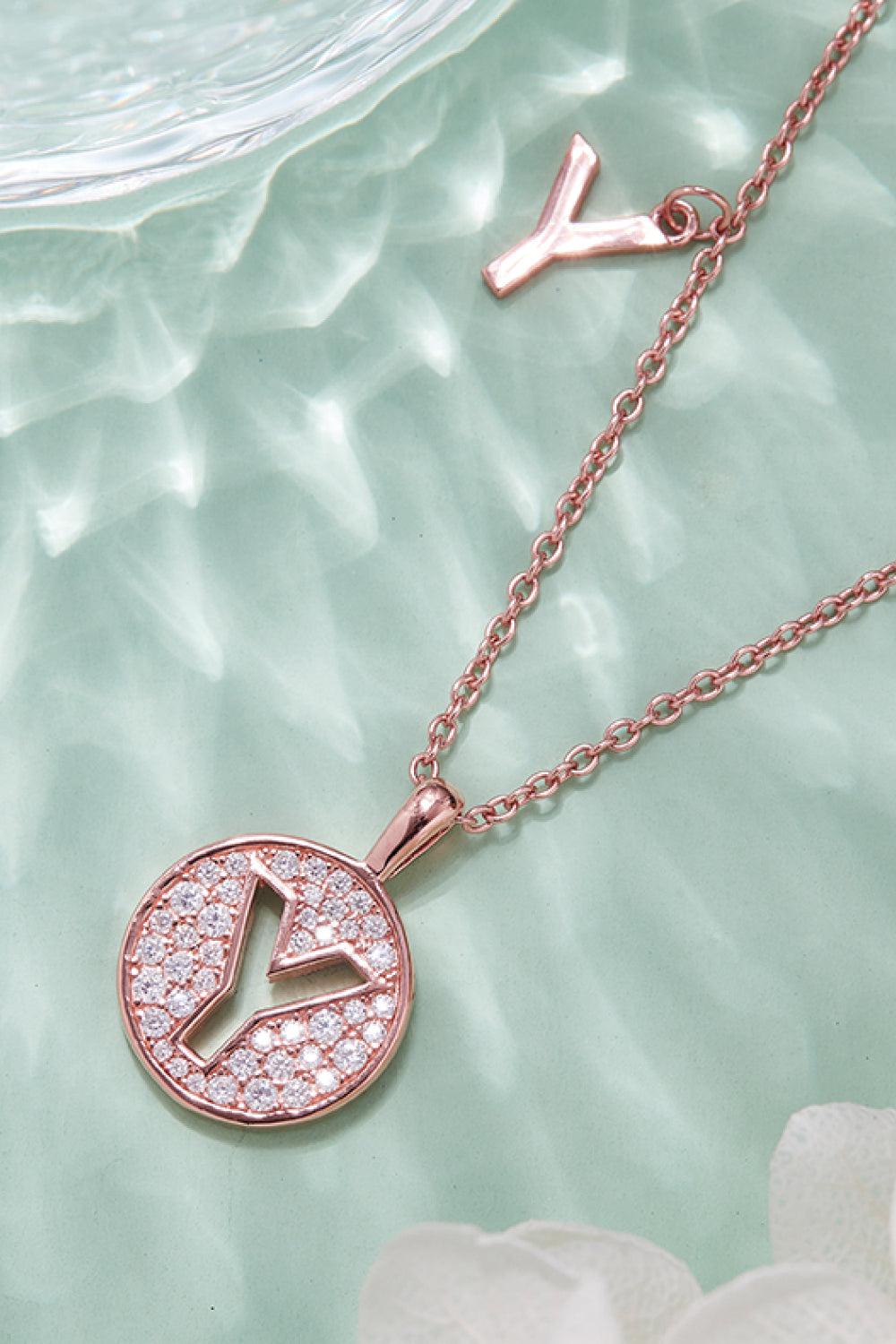 Moissanite U to Z Pendant Necklace BLUE ZONE PLANET