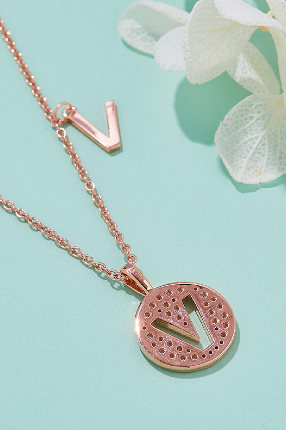 Moissanite U to Z Pendant Necklace BLUE ZONE PLANET