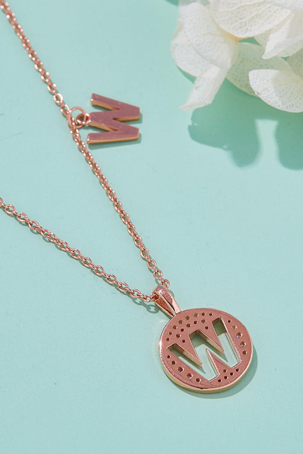 Moissanite U to Z Pendant Necklace BLUE ZONE PLANET
