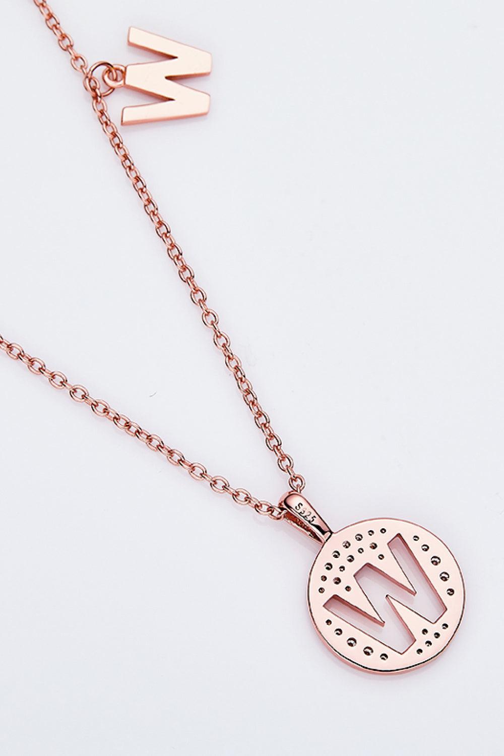 Moissanite U to Z Pendant Necklace BLUE ZONE PLANET