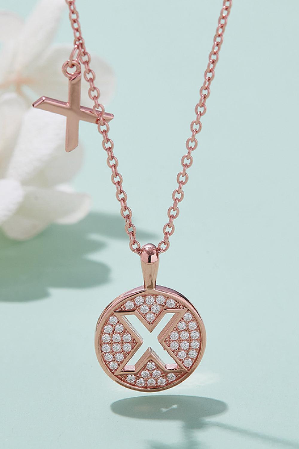 Moissanite U to Z Pendant Necklace BLUE ZONE PLANET