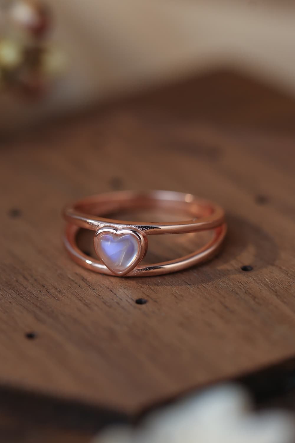 Moonstone Heart 925 Sterling Silver Ring BLUE ZONE PLANET