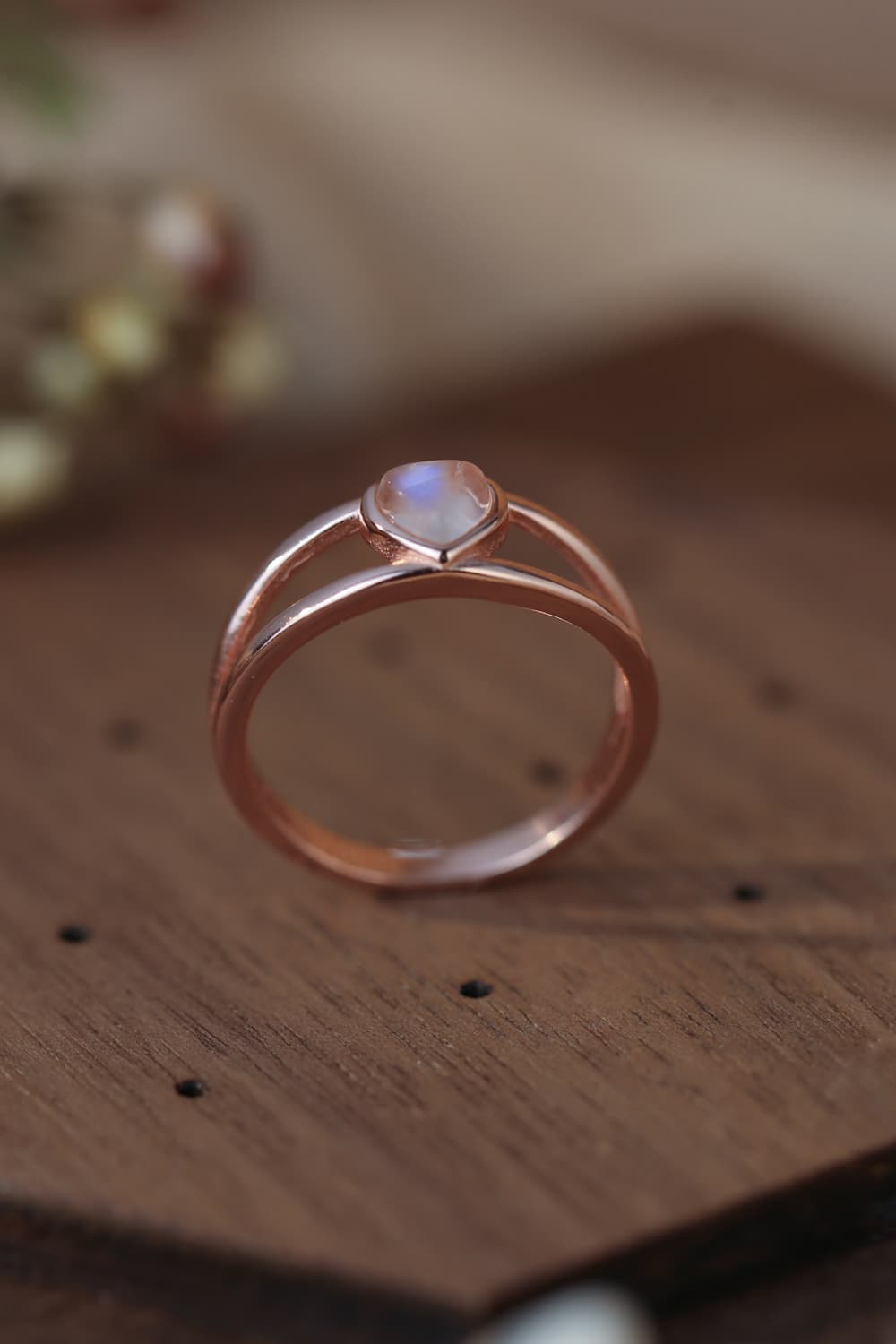Moonstone Heart 925 Sterling Silver Ring BLUE ZONE PLANET