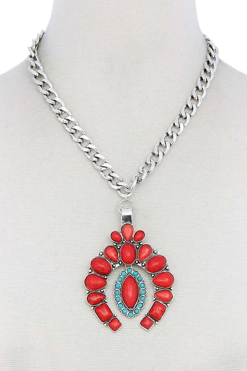 Multi-Stone Pendant Necklace Blue Zone Planet