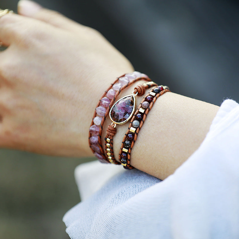 Natural Stone Layered Bracelet BLUE ZONE PLANET