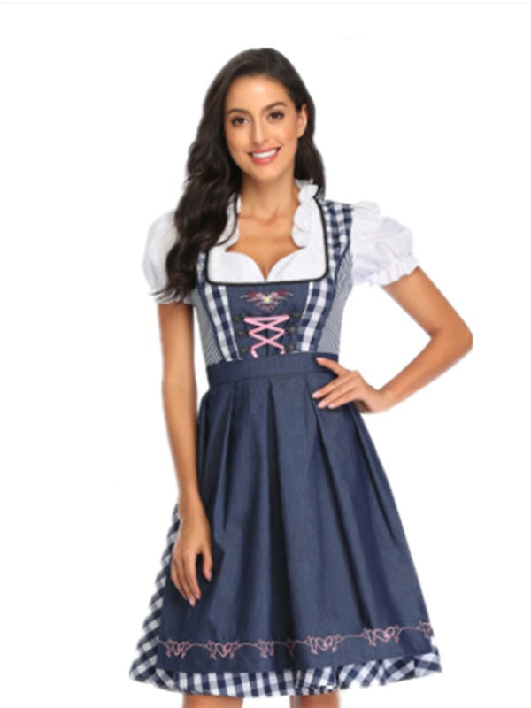 New German Oktoberfest Dress Maid Costume BLUE ZONE PLANET