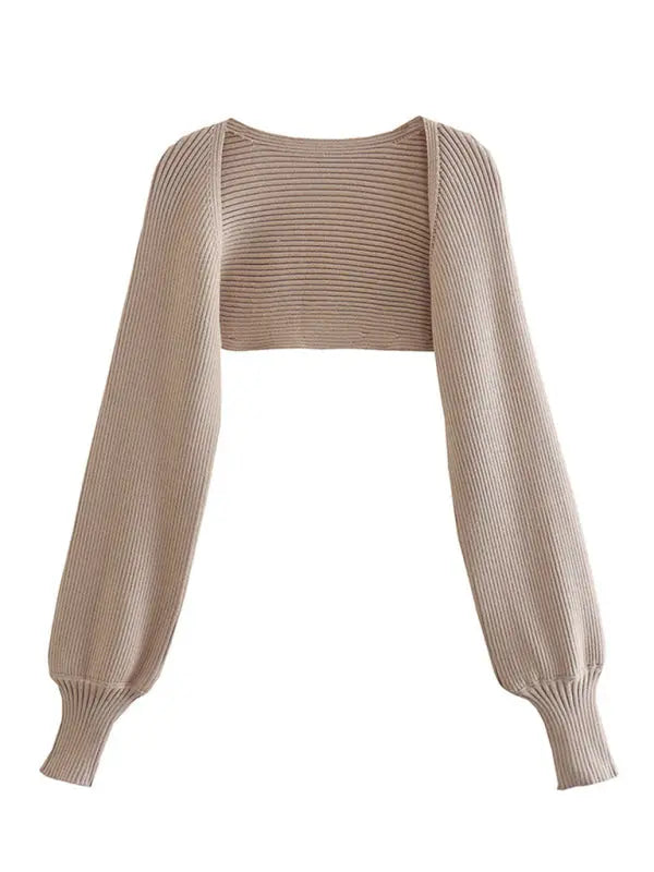 New Knitted Sleeves + Sexy Slim Tube Top Two-piece Set kakaclo