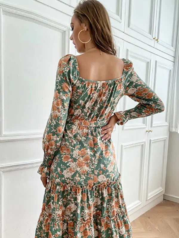 New product long -sleeved long -sleeved base fashion dress kakaclo