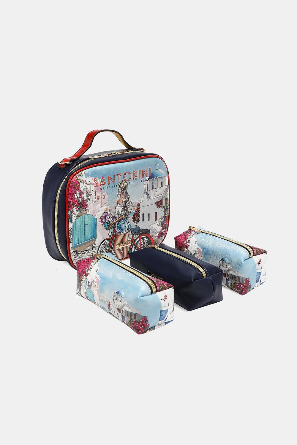 Nicole Lee USA Printed Handbag with Three Pouches BLUE ZONE PLANET