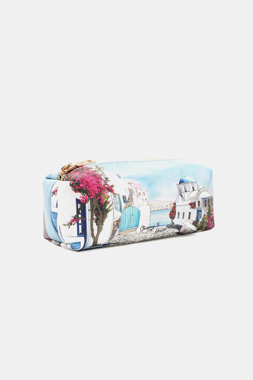 Nicole Lee USA Printed Handbag with Three Pouches BLUE ZONE PLANET