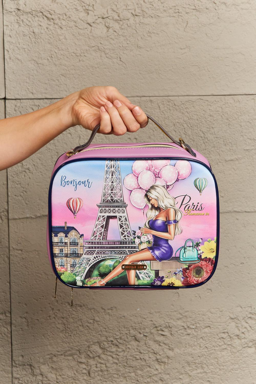 Nicole Lee USA Printed Handbag with Three Pouches BLUE ZONE PLANET