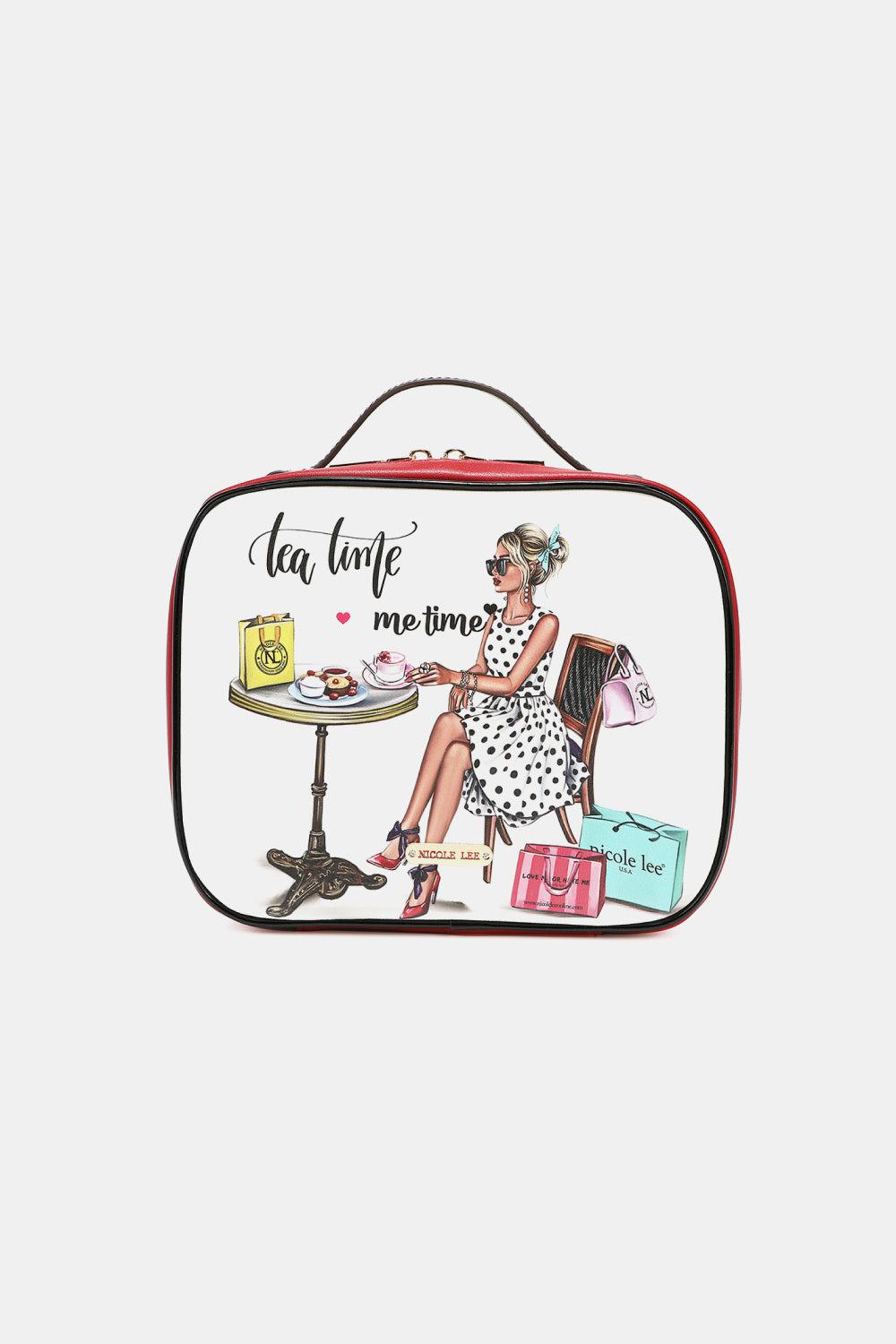Nicole Lee USA Printed Handbag with Three Pouches BLUE ZONE PLANET