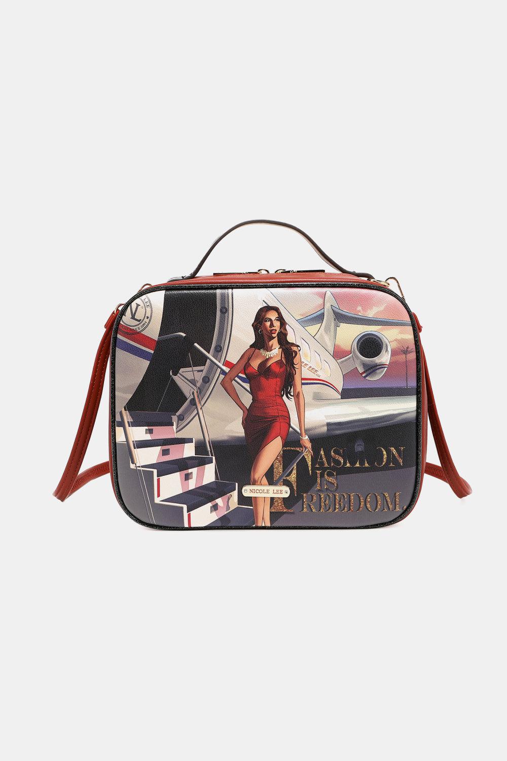 Nicole Lee USA Printed Handbag with Three Pouches BLUE ZONE PLANET