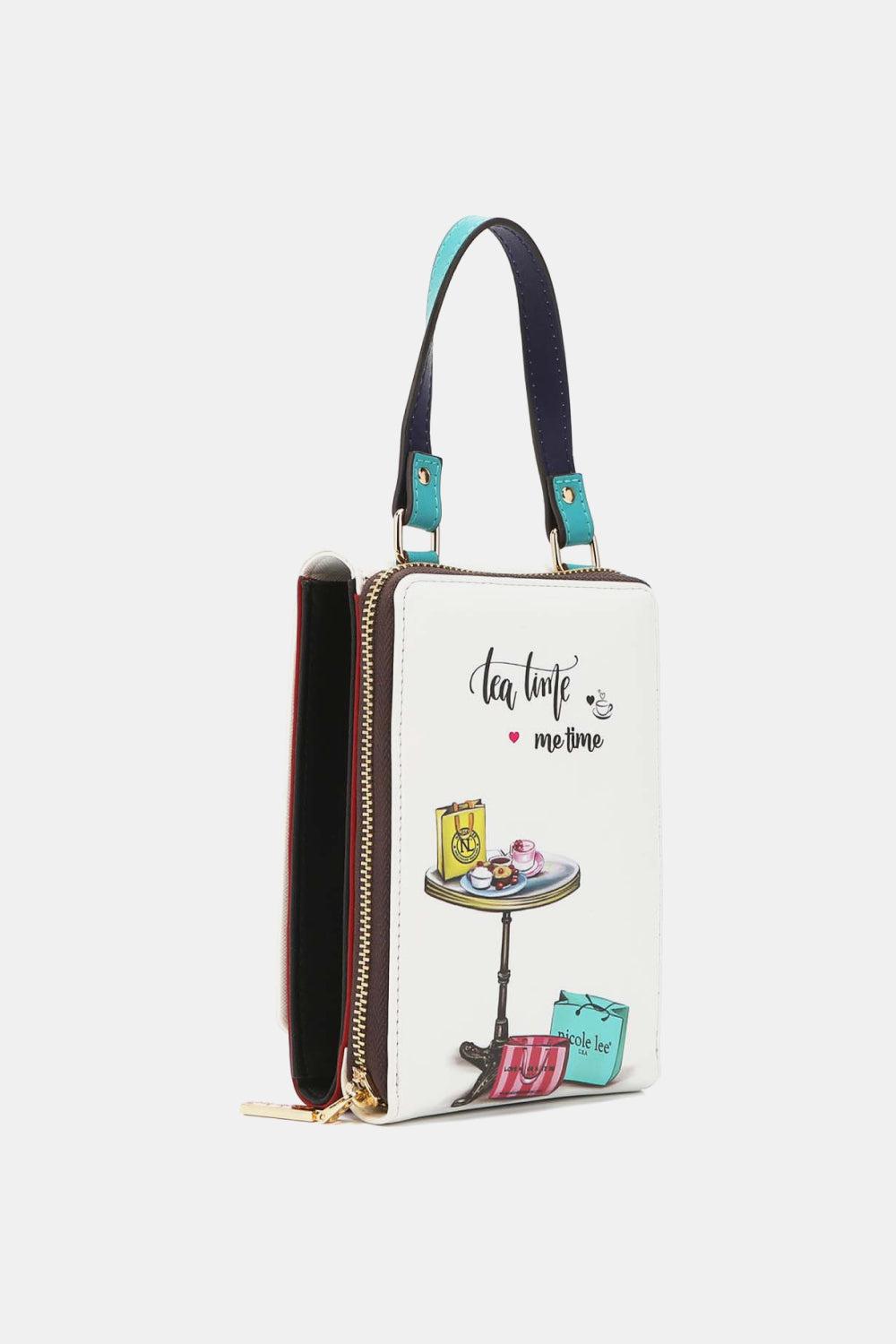Nicole Lee USA Small Crossbody Wallet BLUE ZONE PLANET
