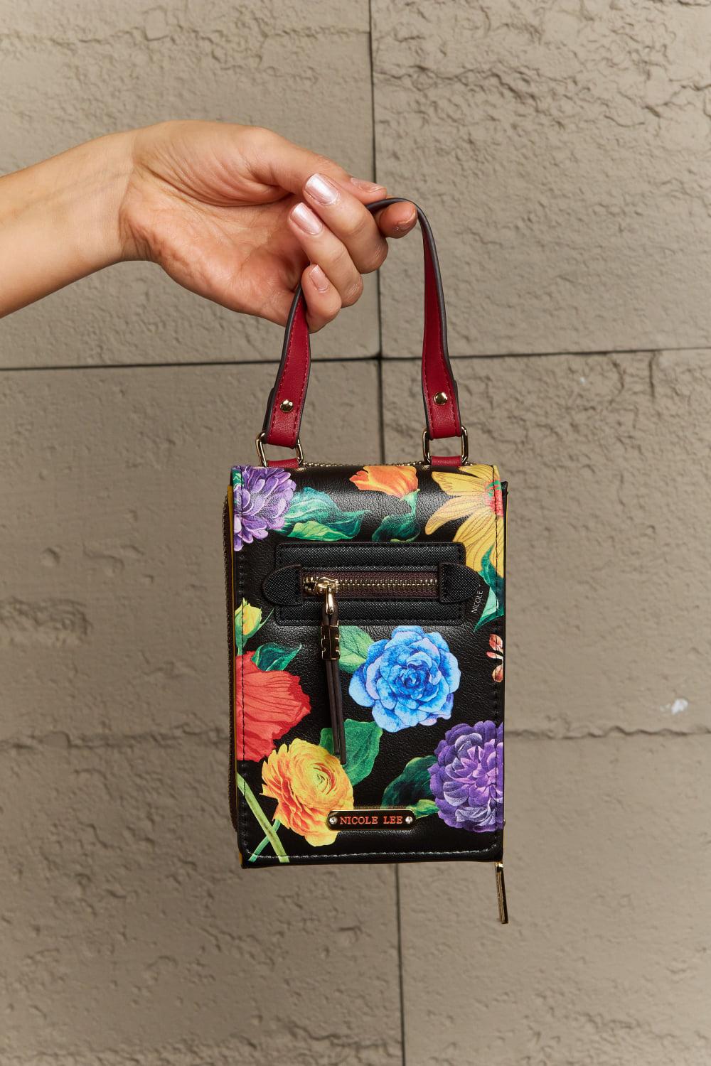 Nicole Lee USA Small Crossbody Wallet BLUE ZONE PLANET