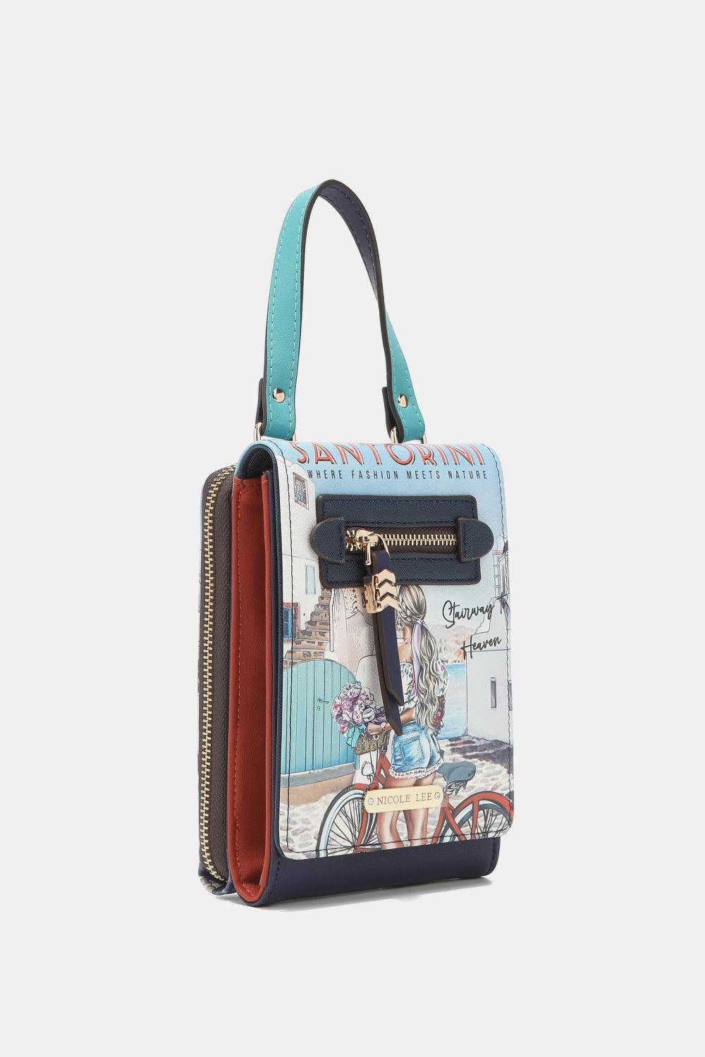 Nicole Lee USA Small Crossbody Wallet BLUE ZONE PLANET