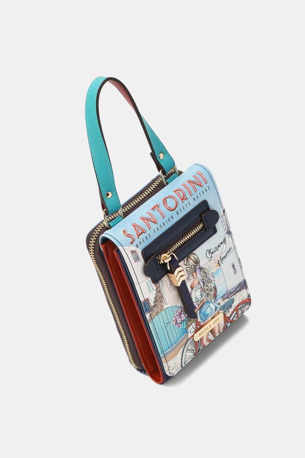Nicole Lee USA Small Crossbody Wallet BLUE ZONE PLANET