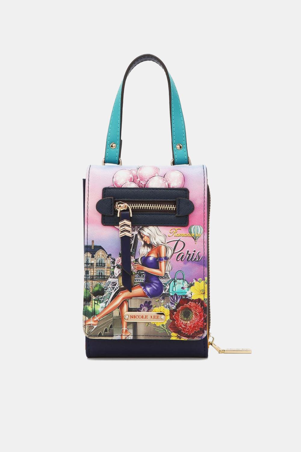 Nicole Lee USA Small Crossbody Wallet BLUE ZONE PLANET