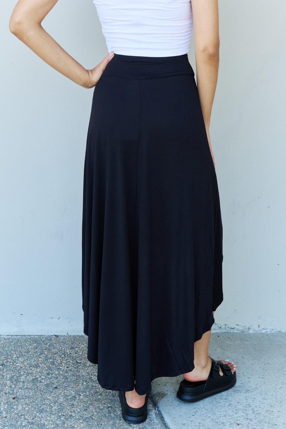 Ninexis First Choice High Waisted Flare Maxi Skirt in Black BLUE ZONE PLANET