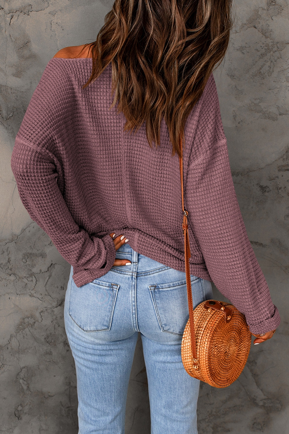 Notched Neck Drop Shoulder Blouse BLUE ZONE PLANET