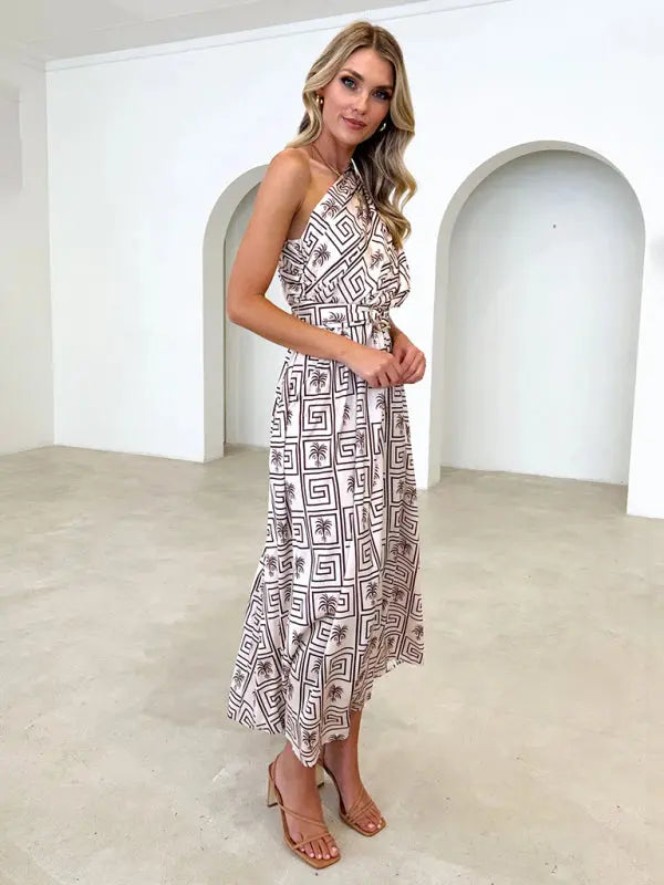One Shoulder Slim Waist Strapless Backless Dress BLUE ZONE PLANET