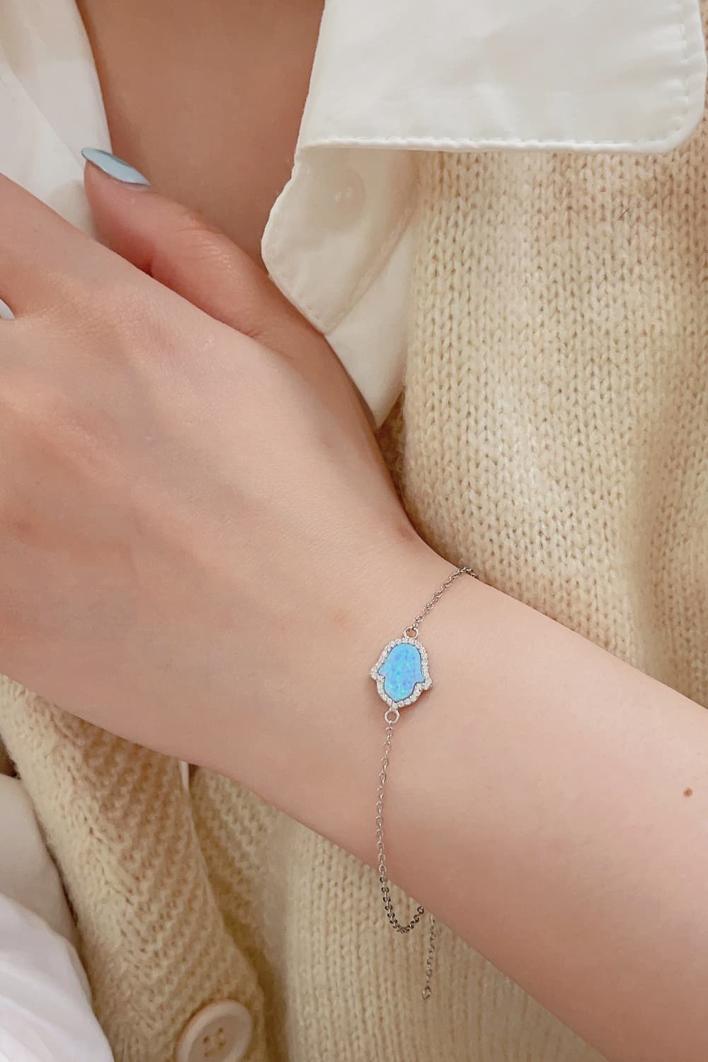Opal 925 Sterling Silver Bracelet BLUE ZONE PLANET