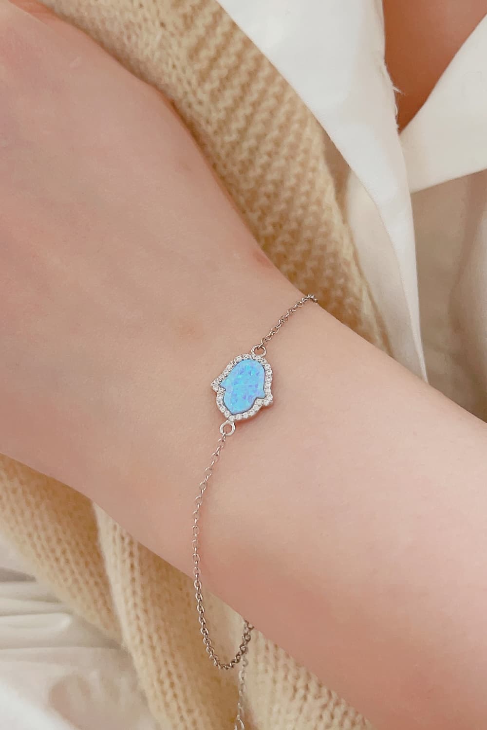 Opal 925 Sterling Silver Bracelet BLUE ZONE PLANET