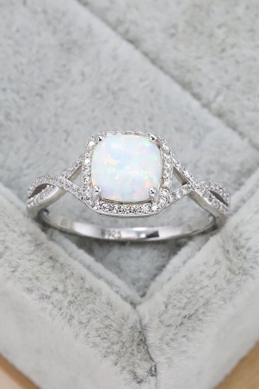 Opal Contrast Crisscross Ring BLUE ZONE PLANET
