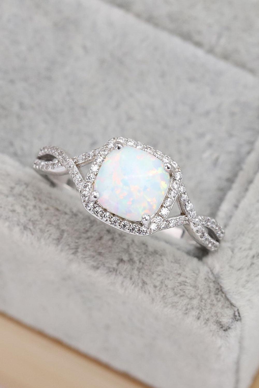 Opal Contrast Crisscross Ring BLUE ZONE PLANET