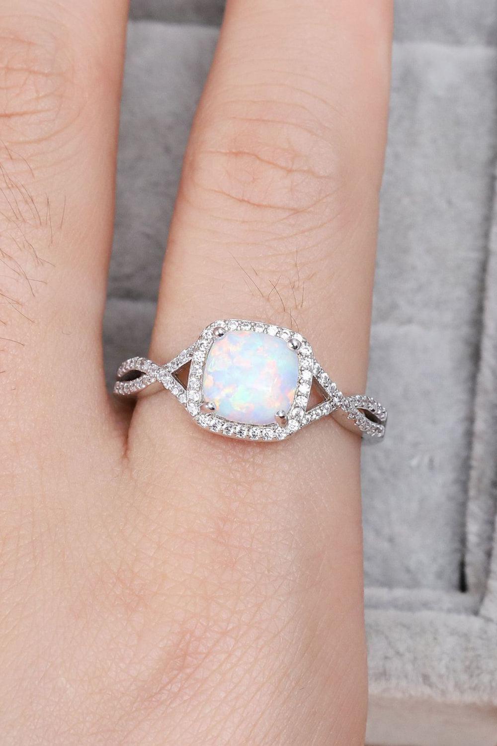 Opal Contrast Crisscross Ring BLUE ZONE PLANET