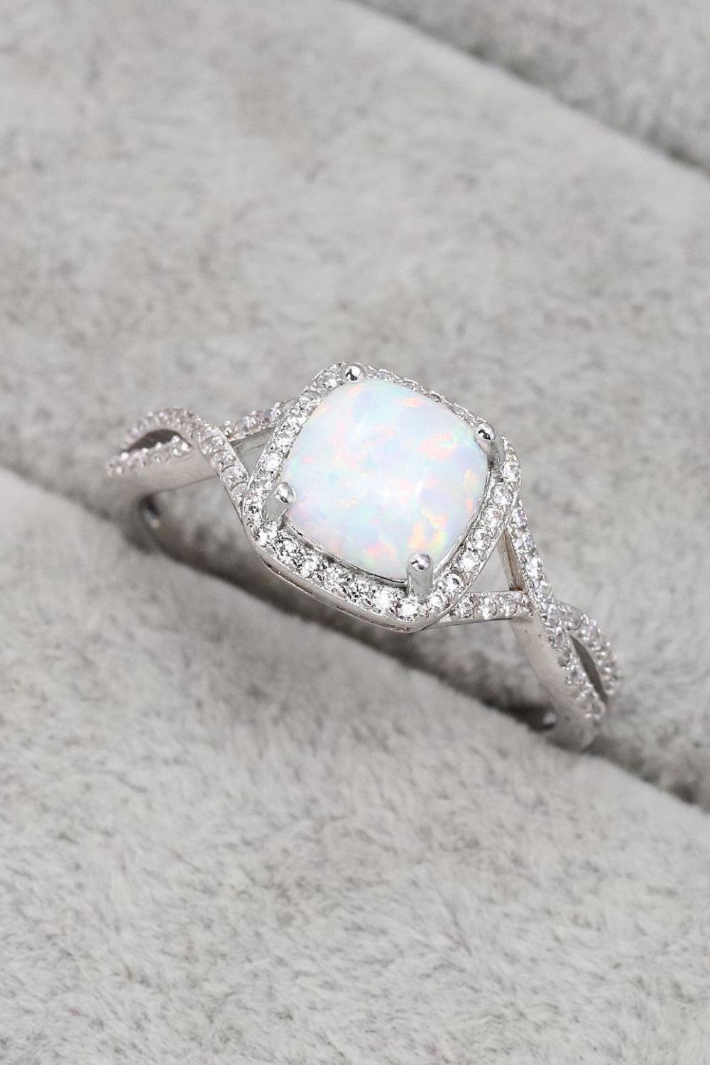 Opal Contrast Crisscross Ring BLUE ZONE PLANET