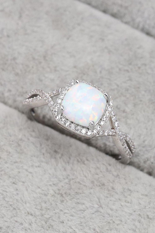 Opal Contrast Crisscross Ring BLUE ZONE PLANET