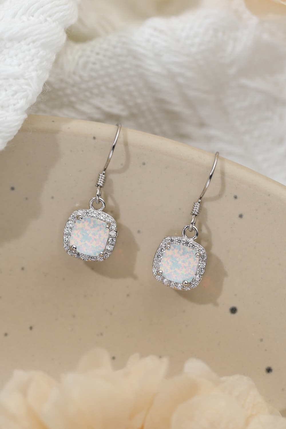 Opal Square Drop Earrings BLUE ZONE PLANET