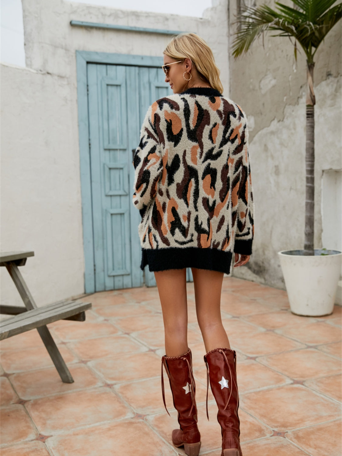 Blue Zone Planet |  Open Front Fuzzy Cardigan with Pockets BLUE ZONE PLANET