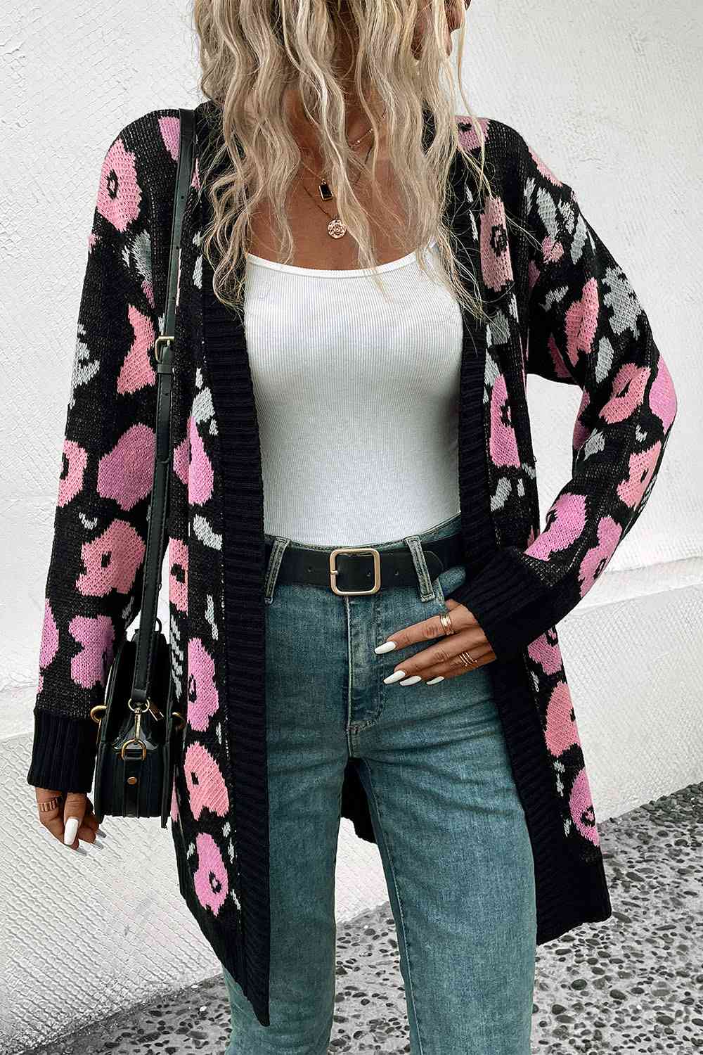 Open Front Longline Cardigan BLUE ZONE PLANET
